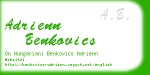 adrienn benkovics business card